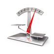 Modern scale on white background. 3d render Modern scale on white background. 3d render