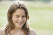 spain, mallorca, portrait of a girl (10-11), close-up