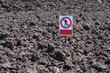 verbot für fußgänger auf lavafeld