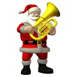 Weihnachtsmann mit Tuba