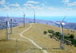 landscape with wind turbines