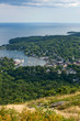 View of Camden harbor from the top of the mountain