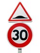 Panneaux de danger et limitation de vitesse Panneaux de danger et limitation de vitesse
