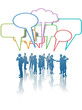 Communication Network Media Business People Talk Colors Communication Network Media Business People Talk Colors