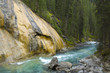 Flowing River next to red rock in Jognson Canyon Flowing River next to red rock in Jognson Canyon