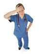 Tired young nurse Tired young nurse