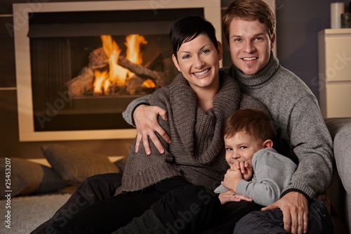 Photo: Happy family at home Happy family at home