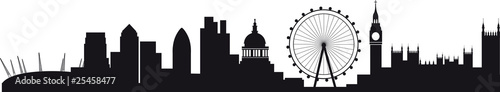Vector: Detailed silhouette of london skyline Detailed silhouette of london skyline