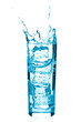 water splashing in glass isolated