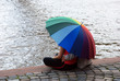 Foto: Liebespäärchen unterm Regenschirm Liebespäärchen unterm Regenschirm
