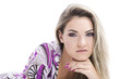 young pretty girl portrait over white background young pretty girl portrait over white background