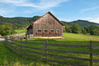 Wooden barn in the Alps