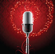 music background with microphone