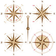 4 vintage compass roses 4 vintage compass roses