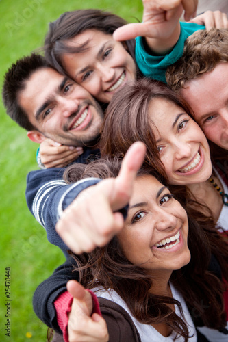 Happy group of friends