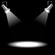 Projector on black background