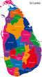 Map of the Democratic Socialist Republic of Sri Lanka
