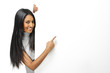 Indian girl presenting