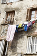 laundry hanging medieval architecture bastia corsica