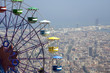 Barcelona - big wheel on the Tibidabo hill Barcelona - big wheel on the Tibidabo hill