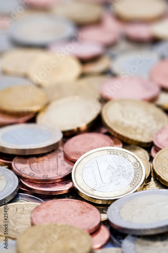 Photo: Pièces de monnaie d'euro Pièces de monnaie d'euro