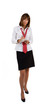 donna con blocco notes