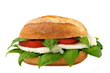 italian sandwich with fresh buffalo mozzarella