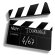 Clap de cinéma (avec ombre)