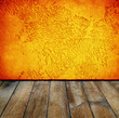 grungy amber room with wooden floor grungy amber room with wooden floor