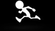 Runner. 3D video with alpha channel.