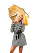 Blonde with an umbrella