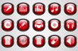 Music and Dance icons red series