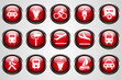 Transportation and Vehicle icons red series