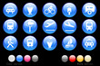 Transportation and Vehicle icons Crystal Button