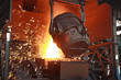 red-hot molten steel