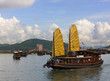 Tourist Junks in Halong Bay, Vietnam. Tourist Junks in Halong Bay, Vietnam.