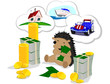 dreaming hedgehog with money around dreaming hedgehog with money around
