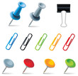 Vector set of office pins