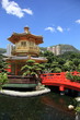 golden pavilion of Chi Lin Nunnery and garden, Hong Kong