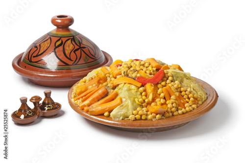 Photo: Traditional Moroccan couscous dish Traditional Moroccan couscous dish