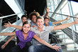 Group of happy young people at university Group of happy young people at university