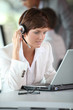 Foto : Businesswoman on a video conference Businesswoman on a video conference