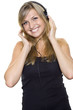 Woman listening to music
