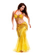 oriental Bellydancer in golden costume oriental Bellydancer in golden costume