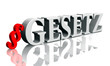 Illustration: Paragraf mit Gesetzes Text Paragraf mit Gesetzes Text
