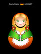 Matryoshkas of the World: german girl as beer barmaid