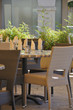 A restaurant outdoor table A restaurant outdoor table