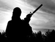 Silhouette of soldier