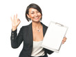 Young businesswoman with a clipboard Young businesswoman with a clipboard