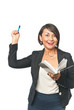 Young businesswoman with a personal organizer Young businesswoman with a personal organizer
